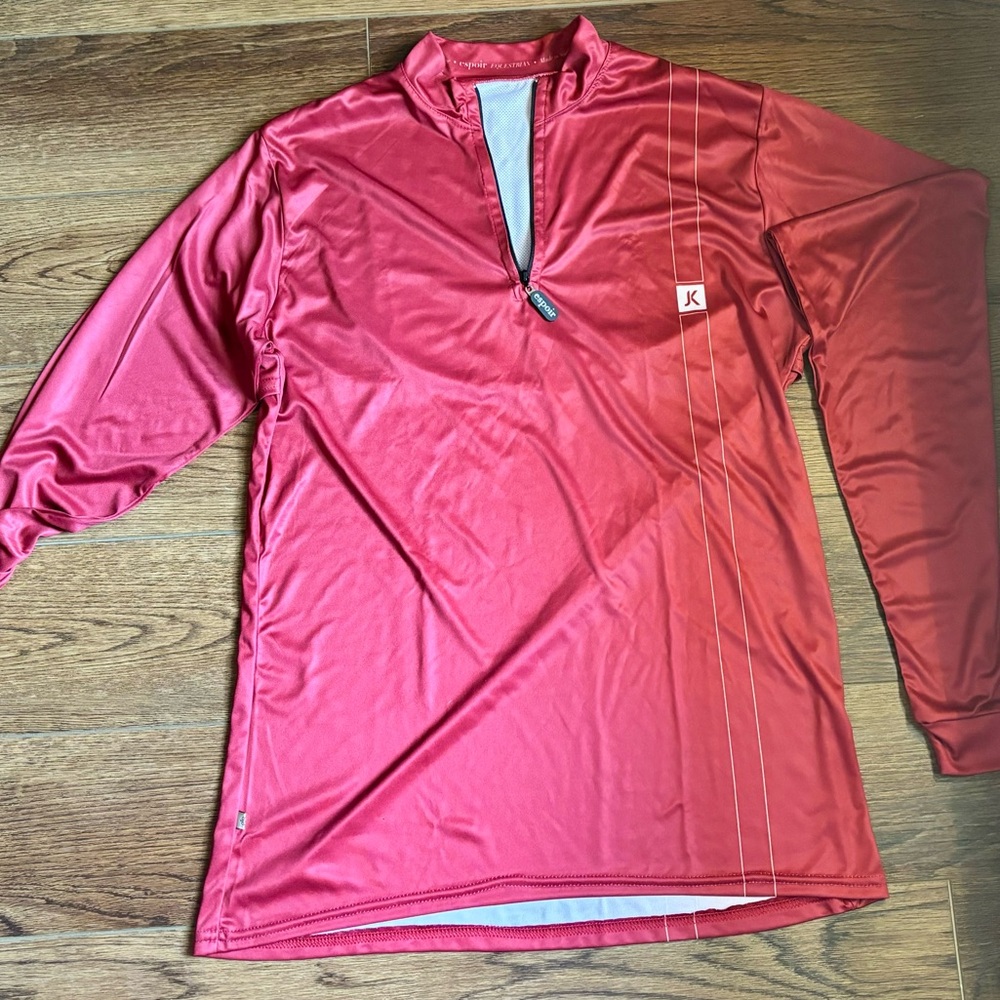 Men’s large long sleeve equestrian quarter zip athletic shirt by Espoir